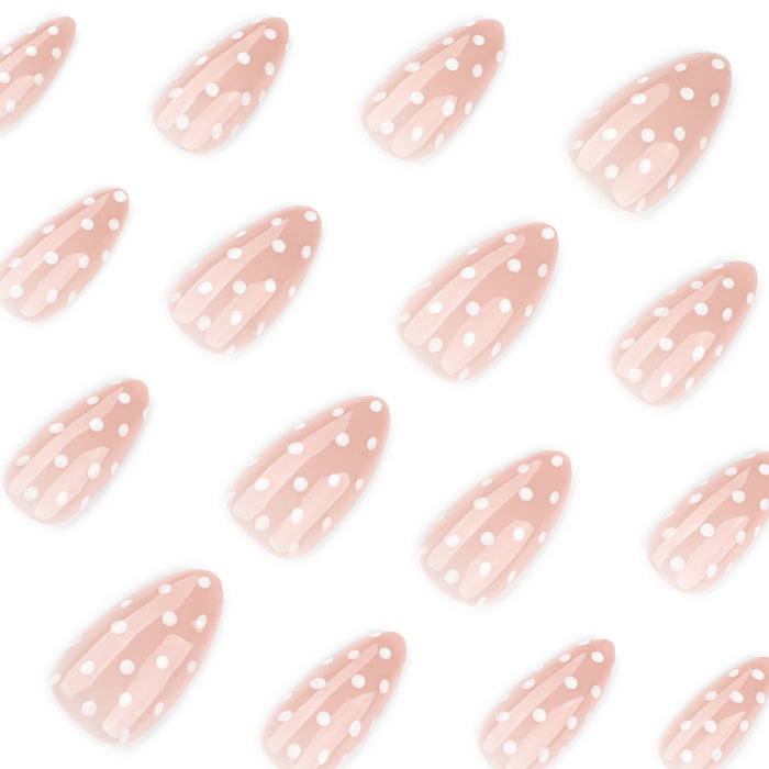 Nude Polka Dots | Medium Almond | EASY PRESS™