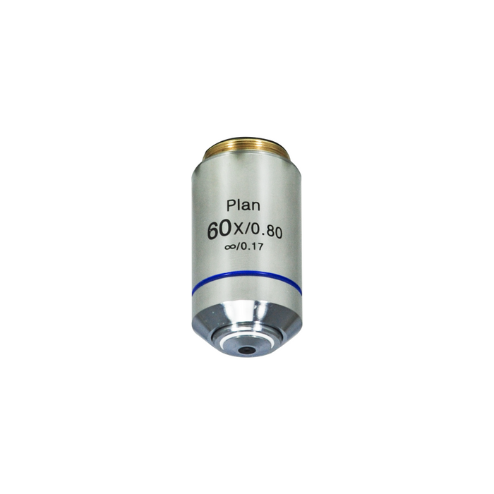 Objective Working Distance 0.3mm 60X Infinity Plan Achromatic Objective, SKU BM13013631, three quarter front view