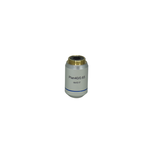 Objective Working Distance 1.5mm 40X Infinity Plan Achromatic Objective, SKU Nexcope-NE610-Objective-40-A, three quarter front view
