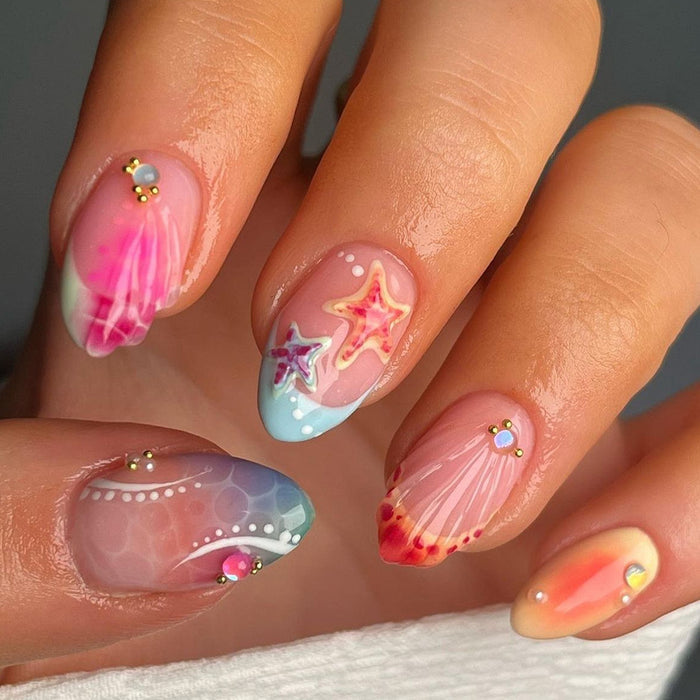 Ocean Fantasy | Short Almond | EASY PRESS™