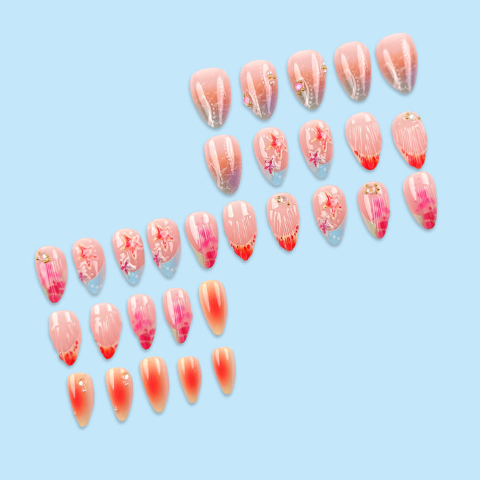Ocean Fantasy | Short Almond | EASY PRESS™