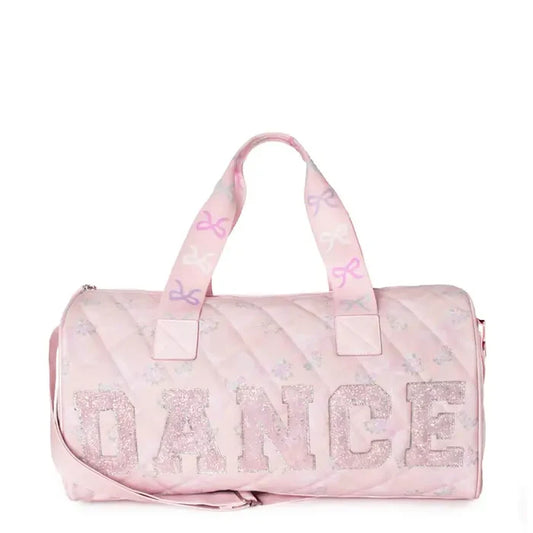 OMG Dance Floral Bow Printed Quilted LG. Duffle