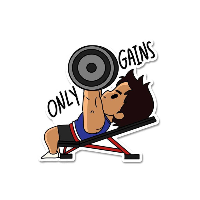 Only Gains Sticker - Stickers | STICK IT UP