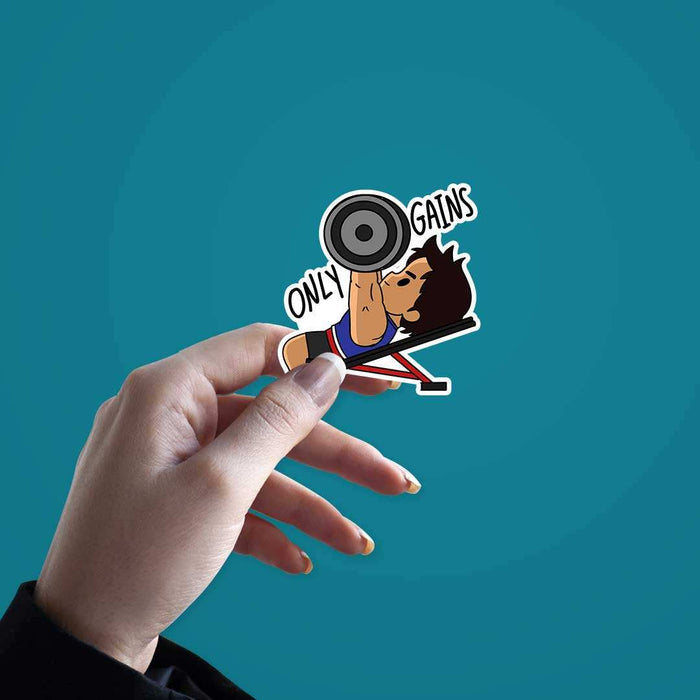 Only Gains Sticker - Stickers | STICK IT UP
