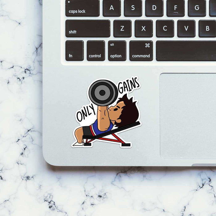 Only Gains Sticker - Stickers | STICK IT UP