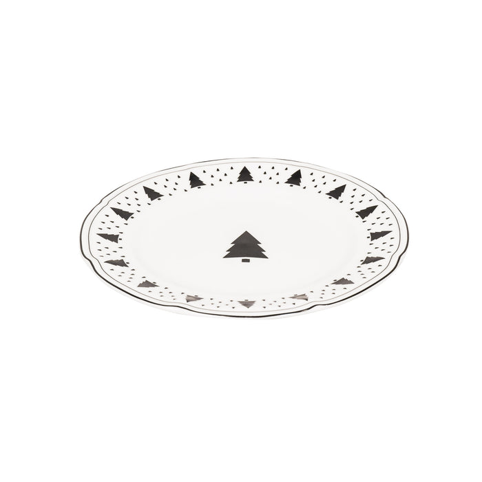 Ontbijtbord - Kerstboom - Newbone China - Ø19,5cm