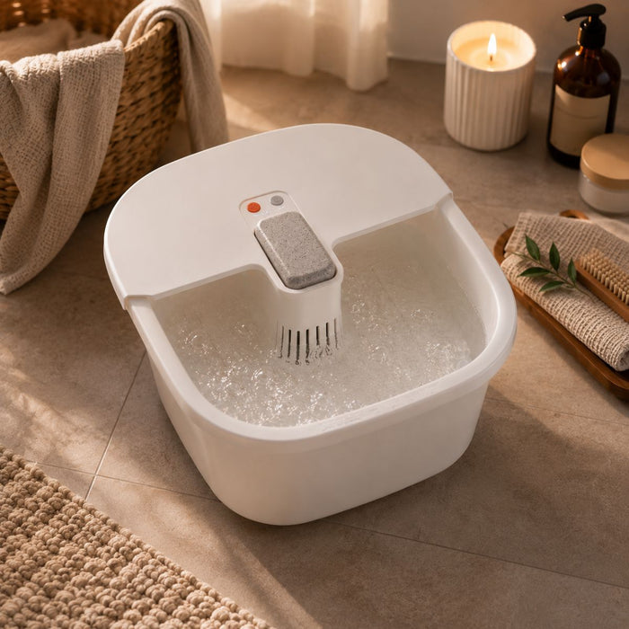 Opvarmet fodbad - med massage
