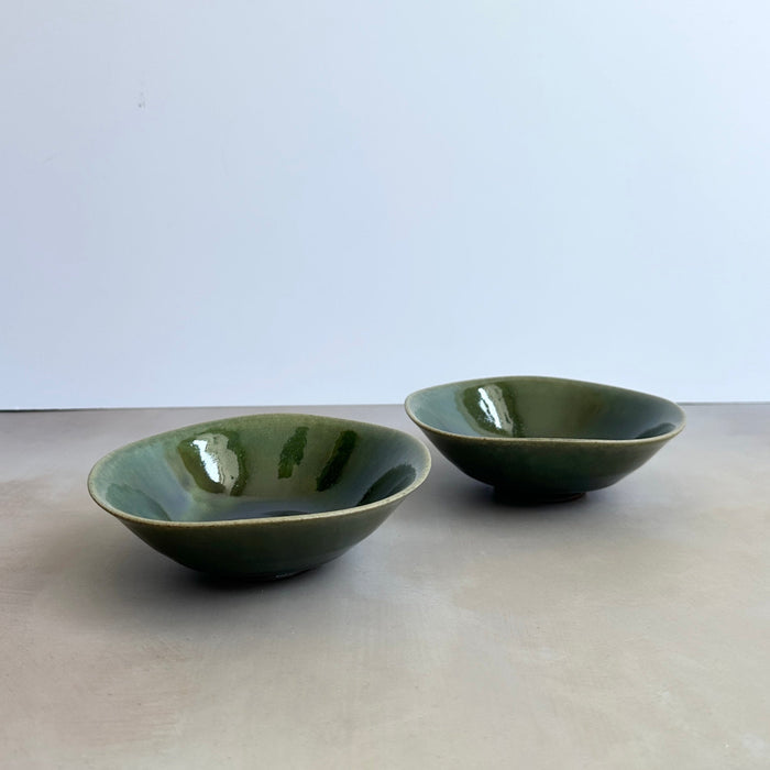 Oribe Deformed Square Kobachi Bowl