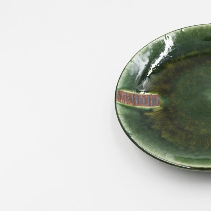 Oribe-Kushime Round Plate (6.5")