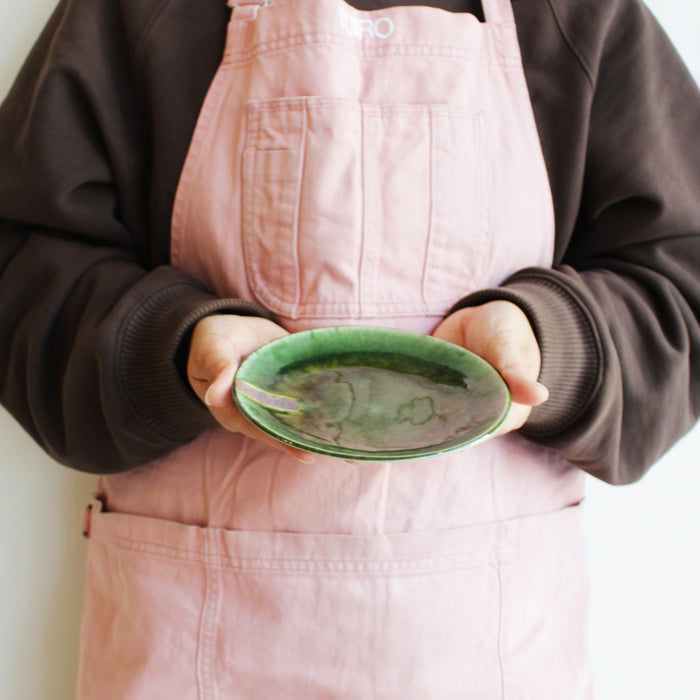 Oribe-Kushime Round Plate (6.5")