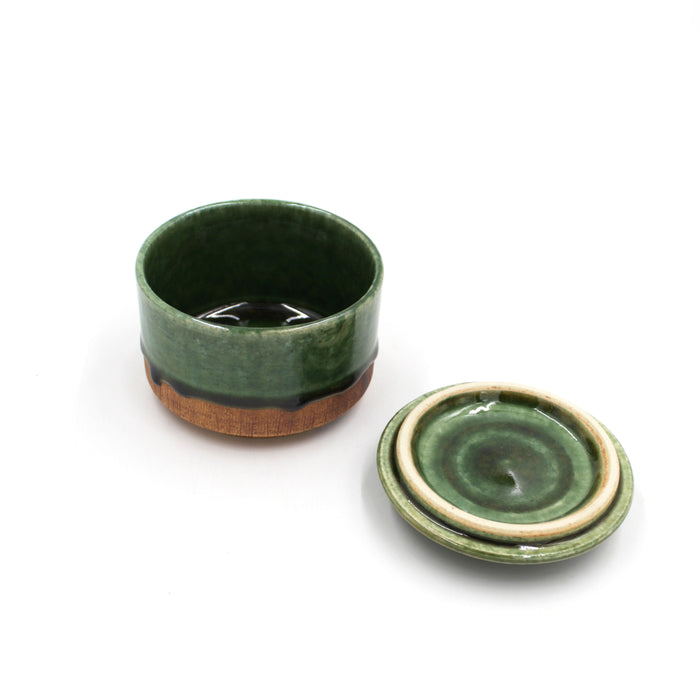 Oribe-Kushime Small Bowl with Lid