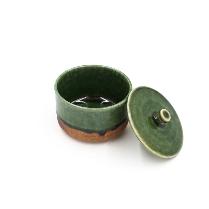 Oribe-Kushime Small Bowl with Lid