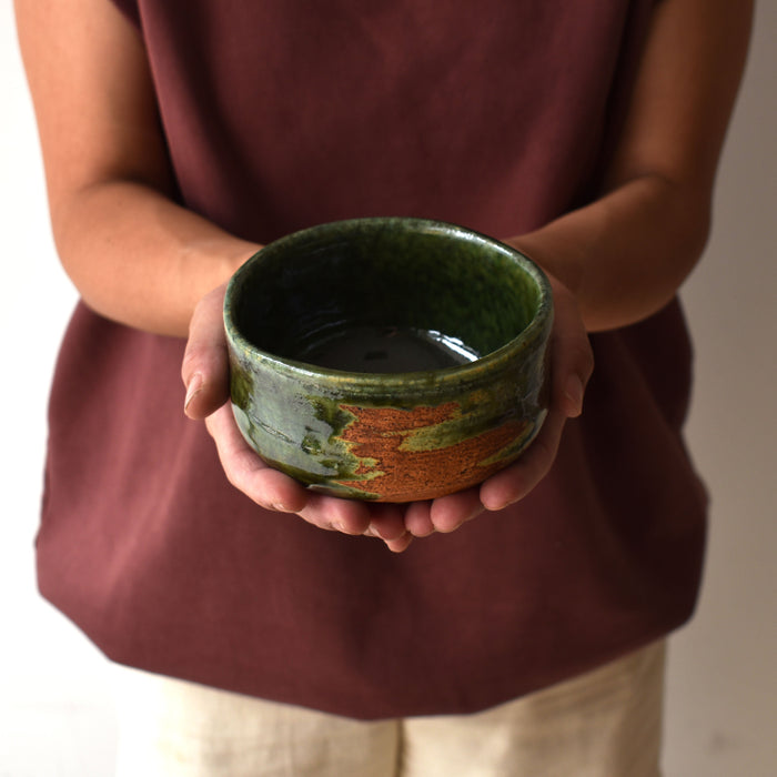 Oribe-Nagashi Matcha Bowl