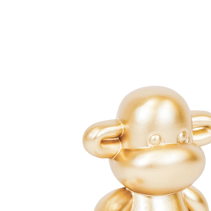 Ornament - Aap Beeld 'The Legend' - Polyresin - Goud - 11x7x19cm