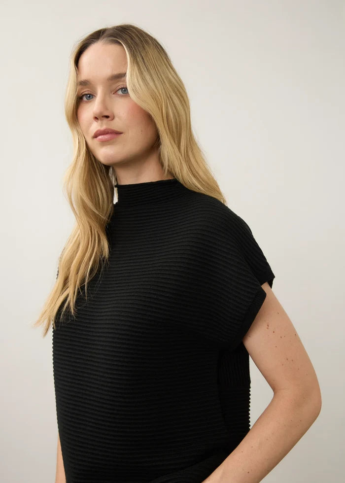Ottoman Cap Sleeve Sweater