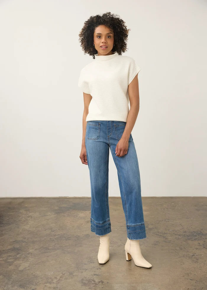 Ottoman Cap Sleeve Sweater
