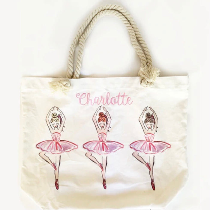 Over the Moon Ballerina Canvas Tote