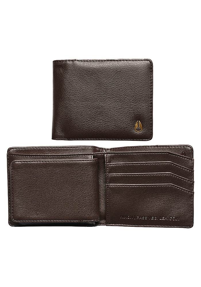 Pass Vegan Leather Coin Wallet - Brown