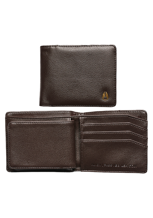 Pass Vegan Leather Coin Wallet - Brown