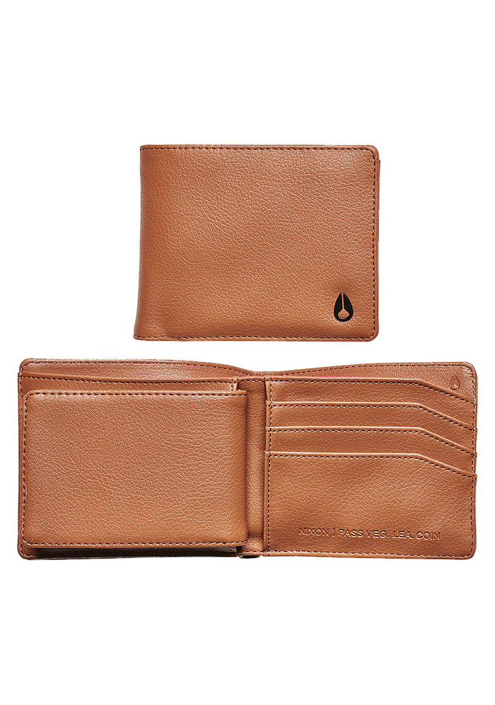 Pass Vegan Leather Coin Wallet - Saddle