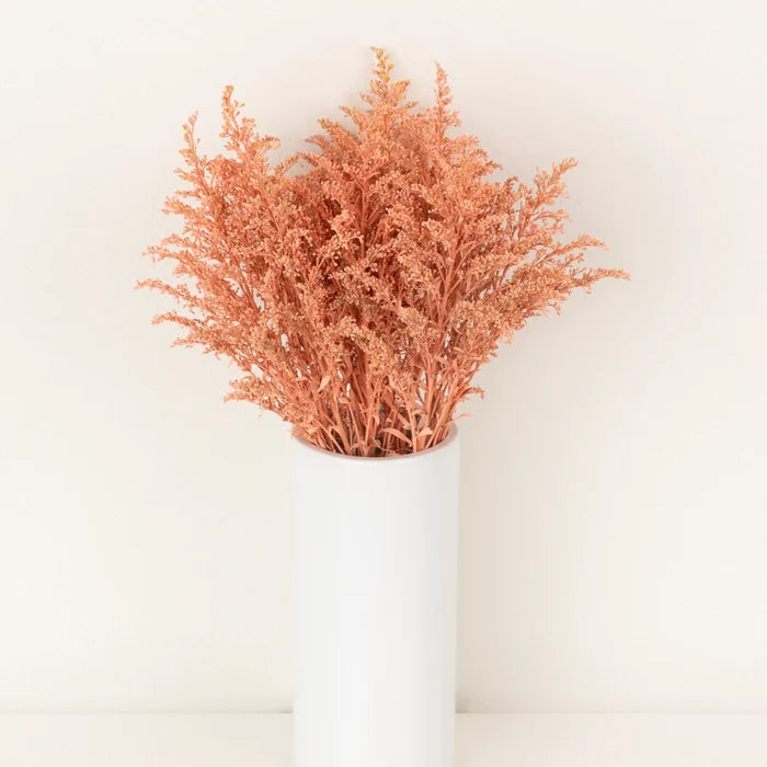Peachy Orange Tinted Solidago Wildflower Vase - Image