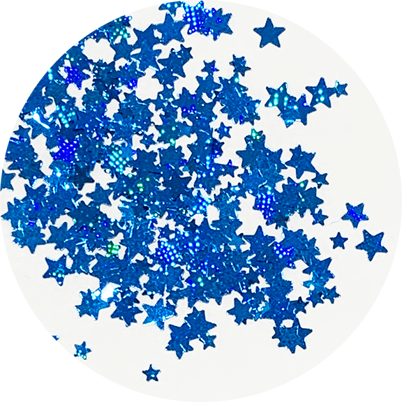 PF Stars *Lazer* Blue Glitter Mix