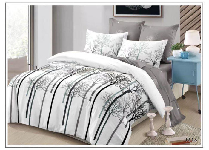 Pink & Black Triangle 4pc Duvet Set – 5x6