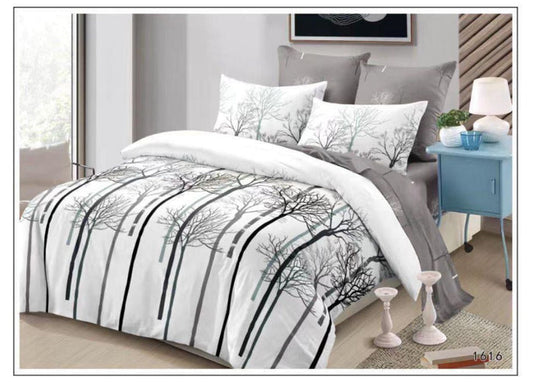 Pink & Black Triangle 4pc Duvet Set – 5x6