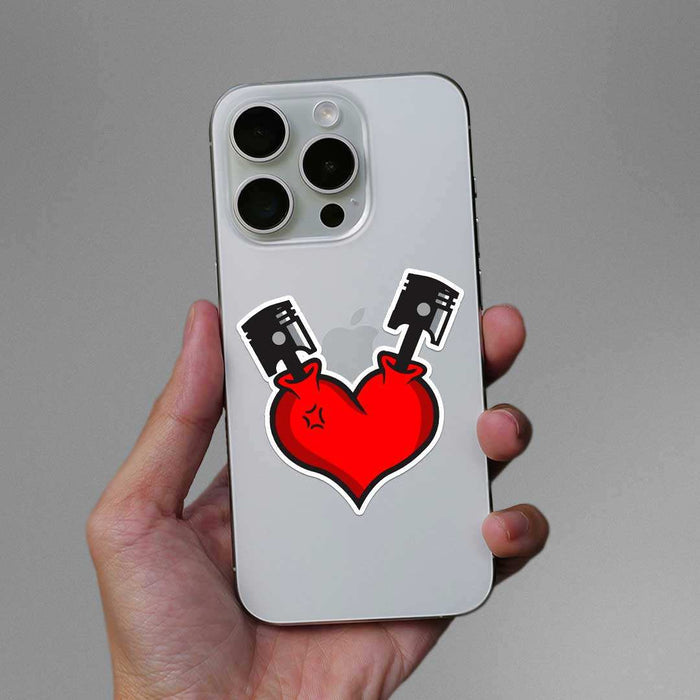 Piston Heartbeat Sticker - Stickers | STICK IT UP