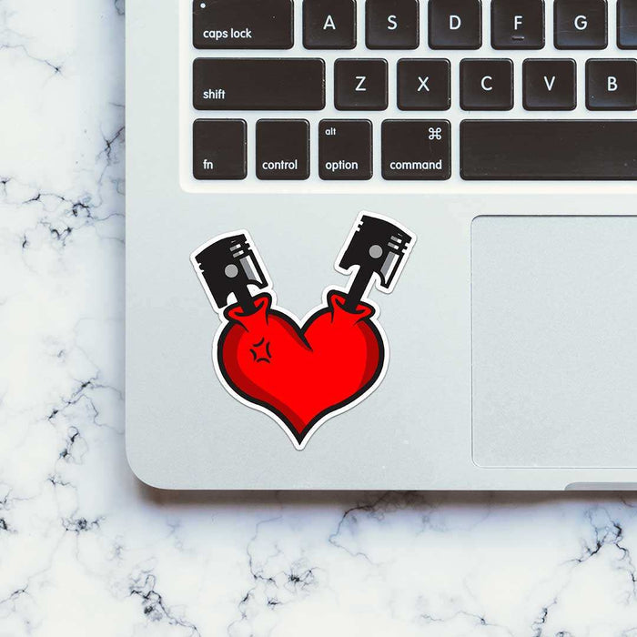 Piston Heartbeat Sticker - Stickers | STICK IT UP