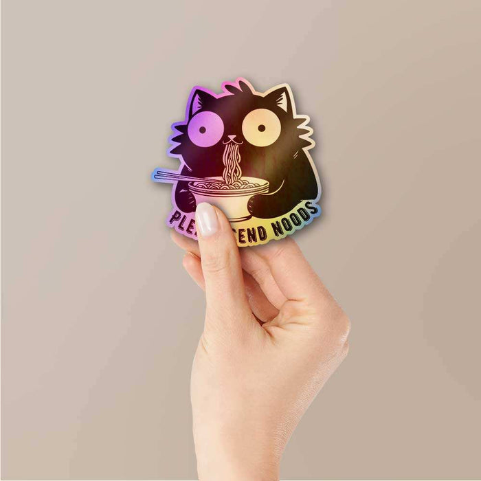 Please Send Noods Holographic Sticker - Holographic stickers | STICK IT UP