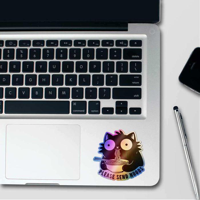 Please Send Noods Holographic Sticker - Holographic stickers | STICK IT UP