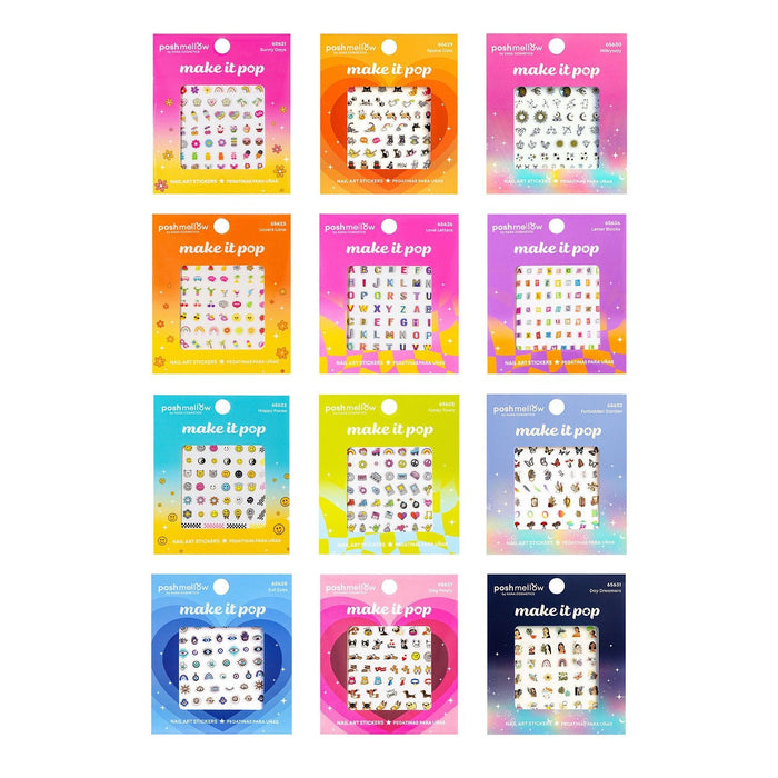 Posh Mellow Make It Pop Nail Art Sticker - ikatehouse