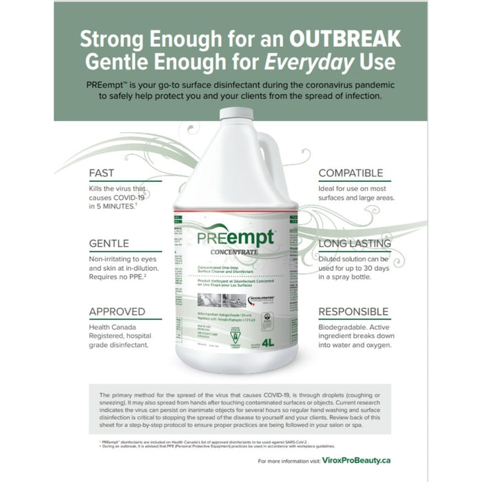PREempt Concentrate - One Step Disinfectant 3.78 L | PREempt