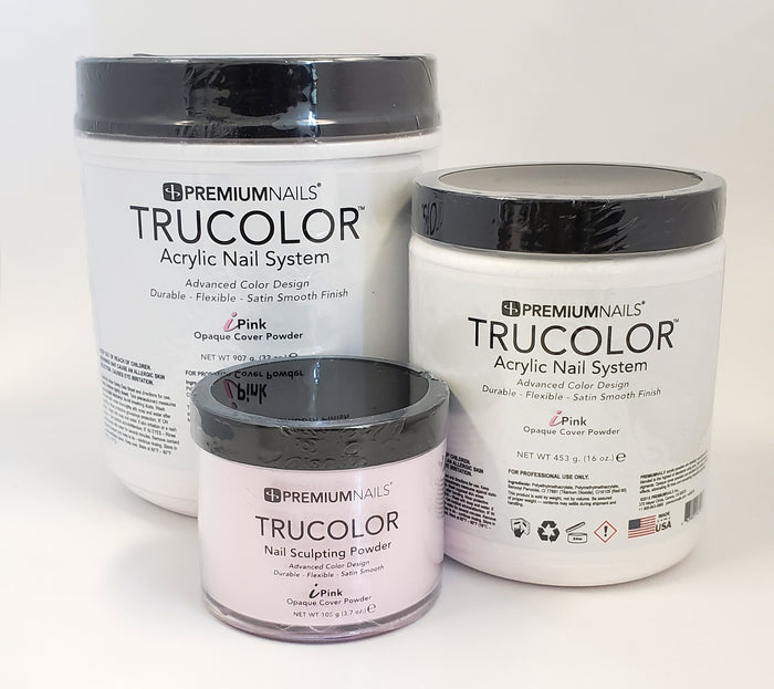 PREMIUMNAILS Trucolor Nail Acrylic Opaque Cover Powder - iPINK - Choose your size
