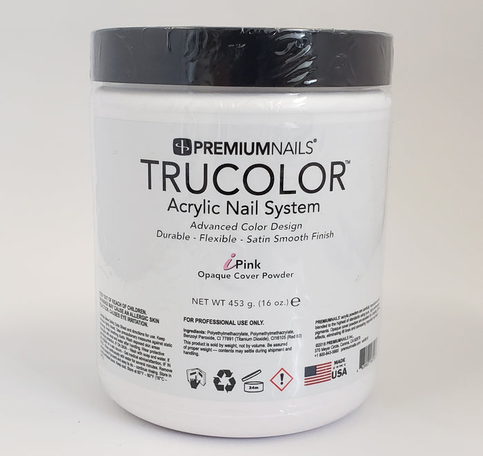 PREMIUMNAILS Trucolor Nail Acrylic Opaque Cover Powder - iPINK - Choose your size