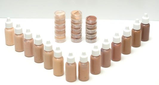"Elan Makeup Studio Professional Foundation Kit with Color Testing Bars"
