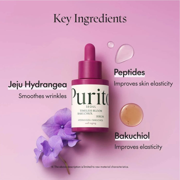 Purito Timeless Bloom Bakuchiol Serum 30ml | VGLE Beauty Canada