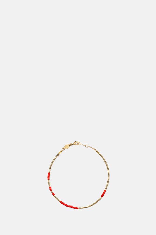 Anni Lu Red Asymmetric Bracelet.
