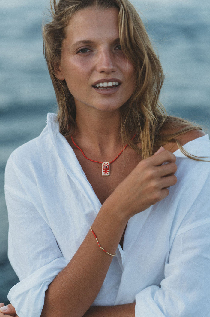 Red Asymmetric Bracelet