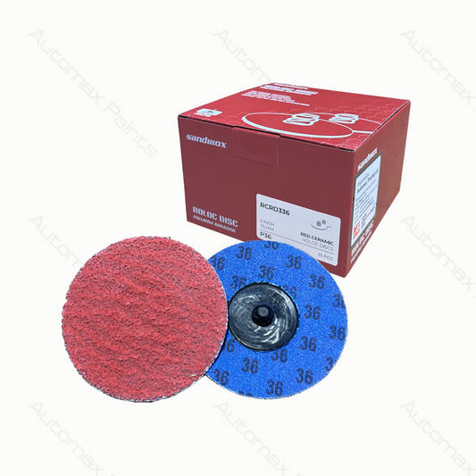 Red Ceramic Roloc Disc 75mm P36/25ea