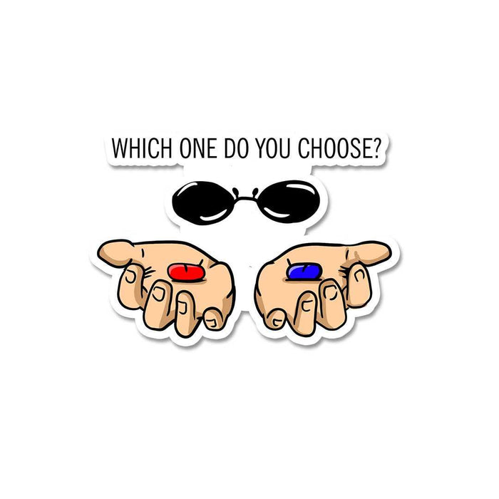 Red Or Blue Sticker - Stickers | STICK IT UP