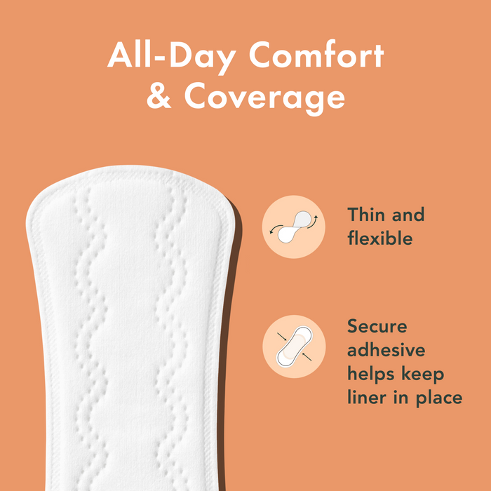 Regular + Long Bundle Unscented Panty Liners Made With Organic Cotton