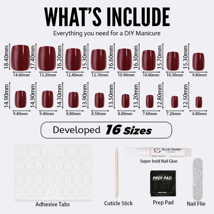 Rich Burgundy | Short Square | SALON PRESS™