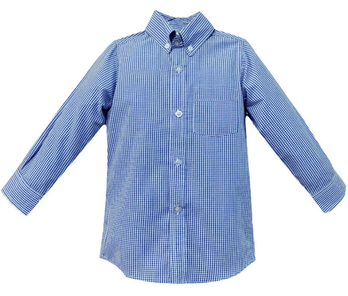 RN Arthur Royal Blue Gingham Button Down