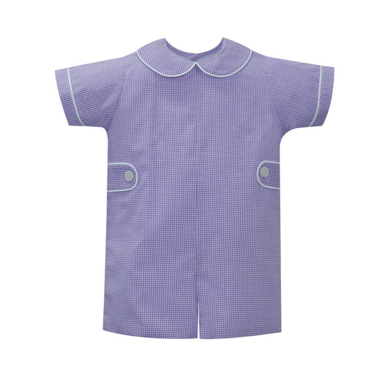 RN Williams Romper-Purple Gingham