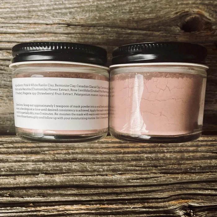 Rose Clay Facial Mask with Brush