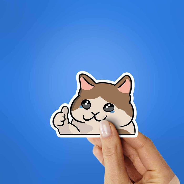 Sad Cat Sticker - Stickers | STICK IT UP