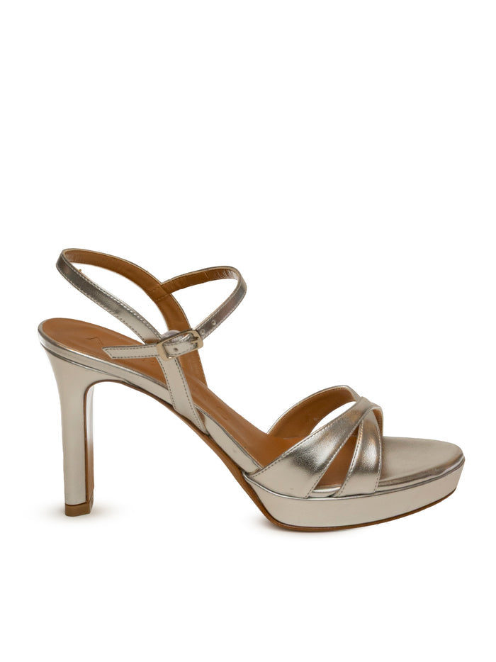 ALBANO sandalo pelle argento 412 SOFT-ARG