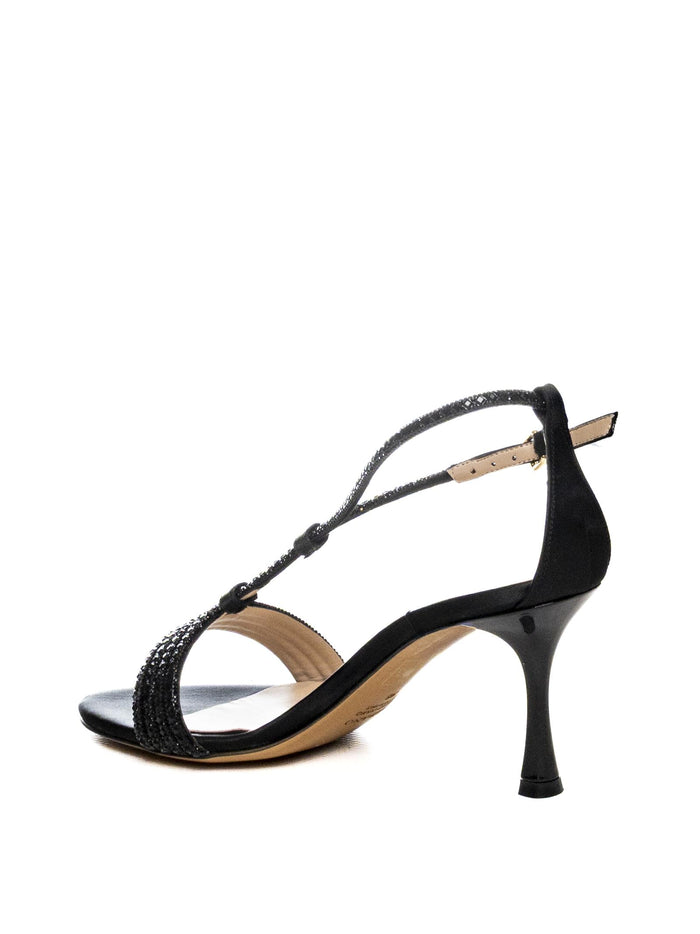 ALBANO sandalo raso strass nero 5520 RASO-NERO